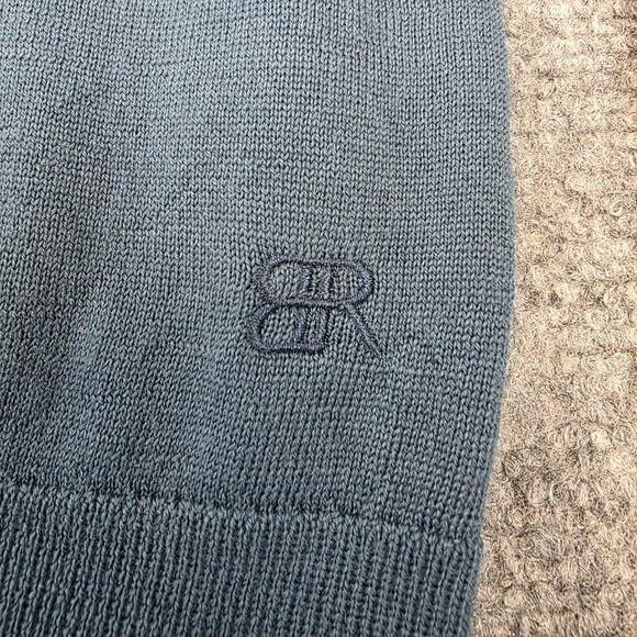 Banana Republic Sweater Mens XL Blue Merino Wool Crewneck Pullover Lightweight - Picture 11 of 13